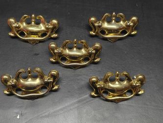 Vintage brass dresser pulls