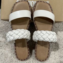 Cream Varro Braided Slide Sandals