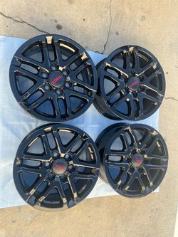 Toyota Tacoma rims 18” OEM Factory Wheels Rines new gloss black powder coated ( exchange available )( Cambio Disponible ) Tacoma 2024-2026