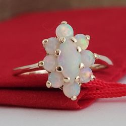❤️14k Size 6.5 Precious Solid Yellow Gold Opal Cocktail Ring!/ Anillo de Oro con Ópal! 👌🎁Post Tags: Anillo de Oro