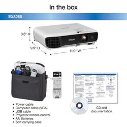 Epson Ex3260 3LCD Projector 