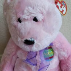 Easter Gift Easter Bear Teddy Bear  Ty Collectable Beanie Babies  Pink Bear Retired Beanie Bears 