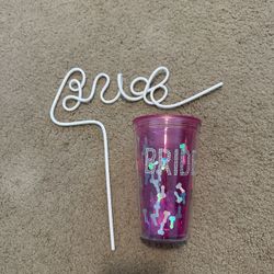 Bride Cup And Straw 