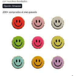 Smiley Face Patch, Self-Adhesive Chenille Patches for Jackets, Jeans, Hats and Backpacks. Express your unique style with our embroidery