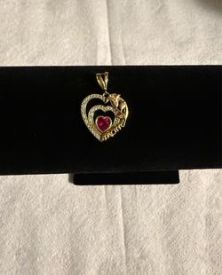 Dije de corazón de oro 14 kilates