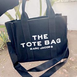 All Black Tote New Med Size 