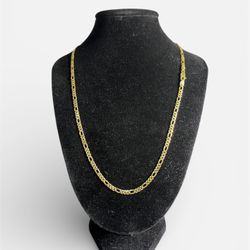 Gold Vermeil Over SS925 Figaro Chain