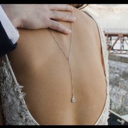 Wedding Backdrop Necklace-SILVER