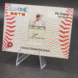2025 All-Time Greats Pie Traynor Handwriting Sample 