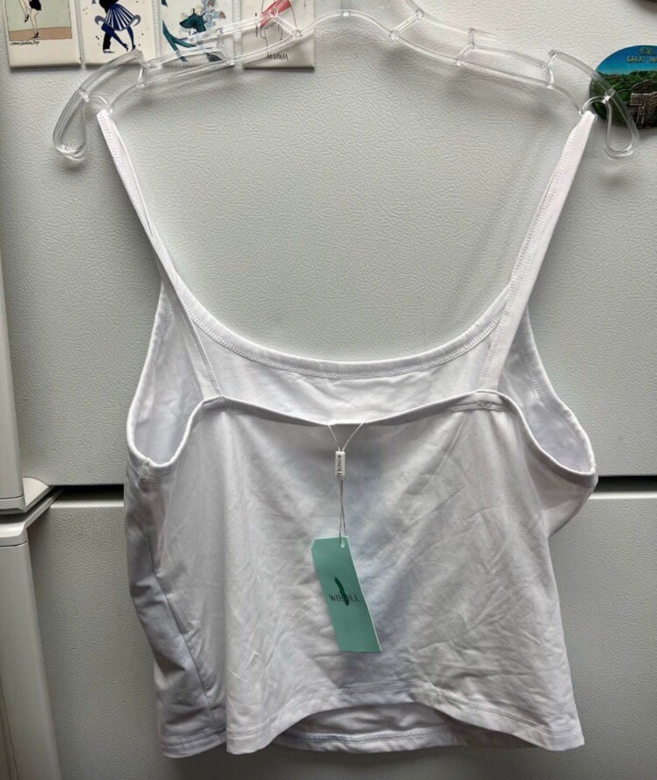 New White L Size Woman Top Tank