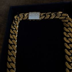 Gold Plated 22mm 22" Miami Cuban Link Chain
