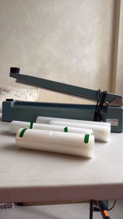 Impulse Heat Sealer + Plastic Bag Rolls – Packaging Machine