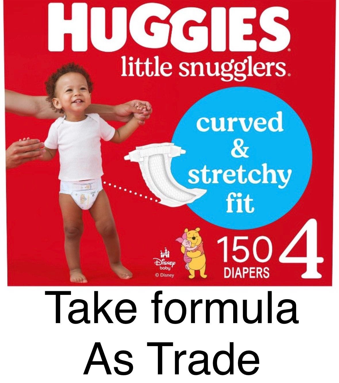 Huggies Little Snugglers Size 4 Diapers Pañales- 150 Count