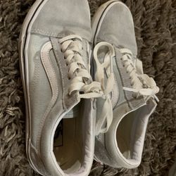 Baby blue old school vans