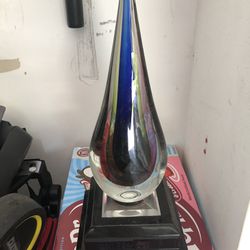 Glass Teardrop Award Trophy