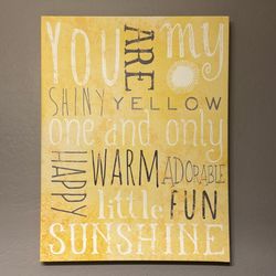 You Are My Sunshine Canvas 
