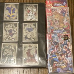 Marvel VS Capcom Collection Metallic 6 Character Card + 25 Game Art Switch Fight