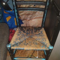 antique Rush Seat Chair 