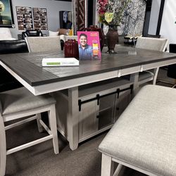 Perfect Wood Dining Set! $1399 📲🩶🔥