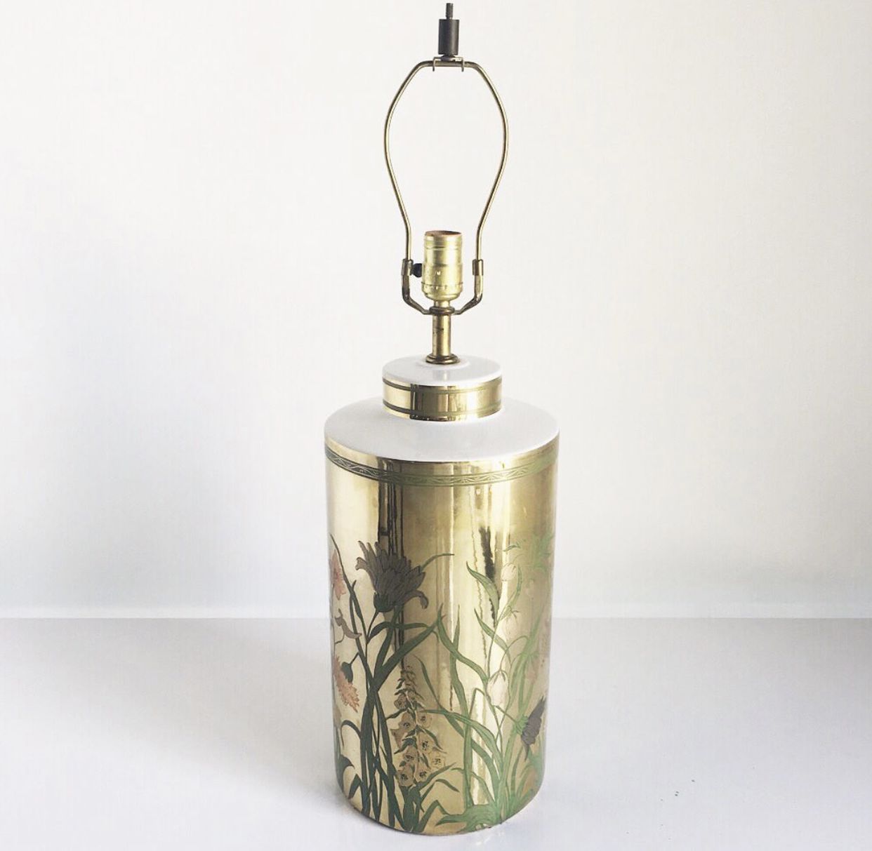 Brass Painted Large Lamp