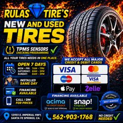 🚩SPECIAL DEALS🔥
NEW & USED TIRES 📞(562) 903 1768