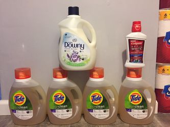 $50 Tide Detergent plant based 75oz or 48loads 1Downy plant based 120loads 1 mouth wash/ firm Price and Pick Up Gahanna