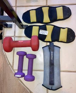 Sports Exercise Equipment Dumbbells Weights Thigh Master Golf Bike Rack Pump