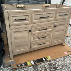 Hi everyone we this 48; vanity retail price is $699 we selling juts the cabinet. We asking as is only $125 need some wok take look all pictures and vi