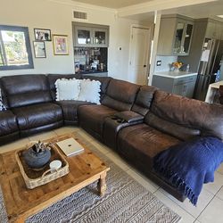 Sectional Sofa Dark Brown  Home Decor furniture.