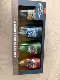 Avatar the last air bender 16 oz glasses set of 4