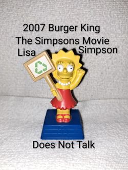 2007 Burger King Kids Meal The Simpsons Movie Lisa Simpson Collectable (Does Not Talk)