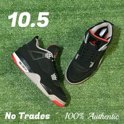 Size 10.5 Air Jordan 4 Retro “Bred 2019” ⛩️