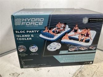 Hydro-Force Hydro Force Bloc Party 8-Person Modular Inflatable Party Island and Floating Cooler