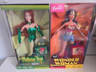 Barbie as Wonder Woman and Poison Ivy