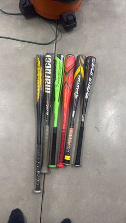 Collection of 6 baseball bats