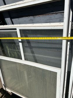 White Aluminum Sliding Window Frame with Glass