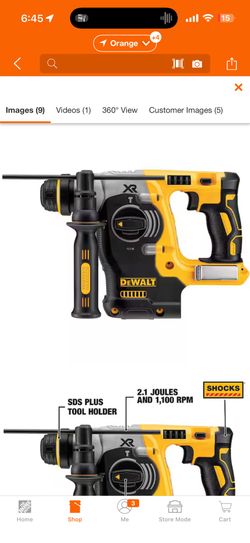 DEWALT 20V MAX XR Cordless Brushless 1 in. SDS Plus L-Shape Rotary Hammer (Tool Only