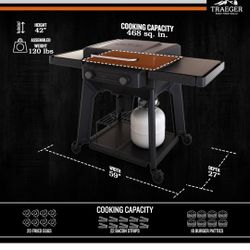 Traeger Grills Flatrock 2 Zone, 26-Inch Flat Top Griddle, Outdoor Gas Grill with Dual-Zone TruZone Cooking, Even Heat, and EZ-Clean Grease Management,