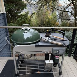 Weber Performer + Tools + Chimney + Coal Scoop + Cover + Mat