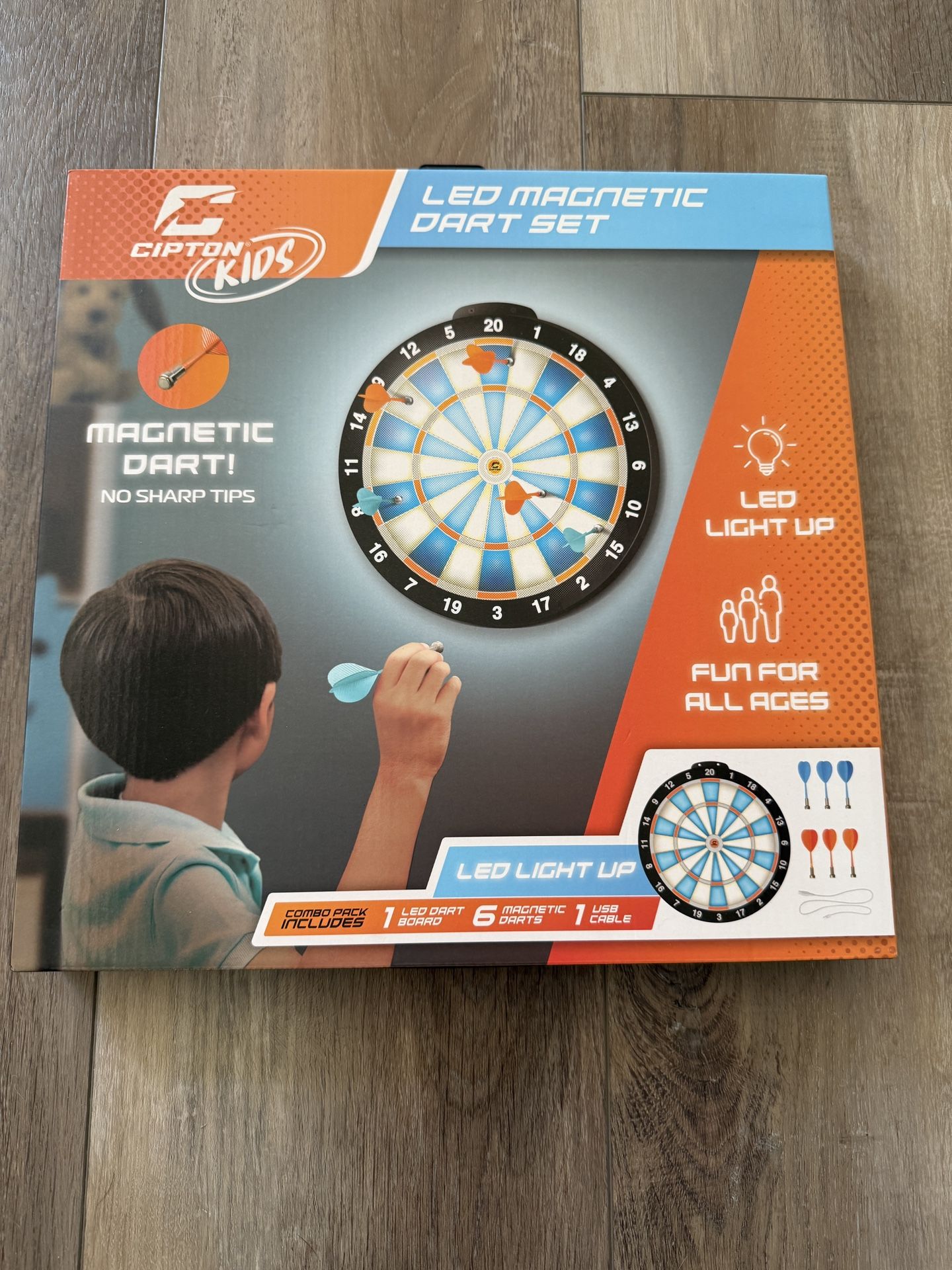 Magnetic dartboard kids game