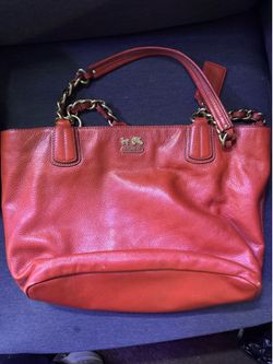 Orange coach tote