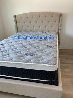 New Bed Frame With Mattress Queen Size 