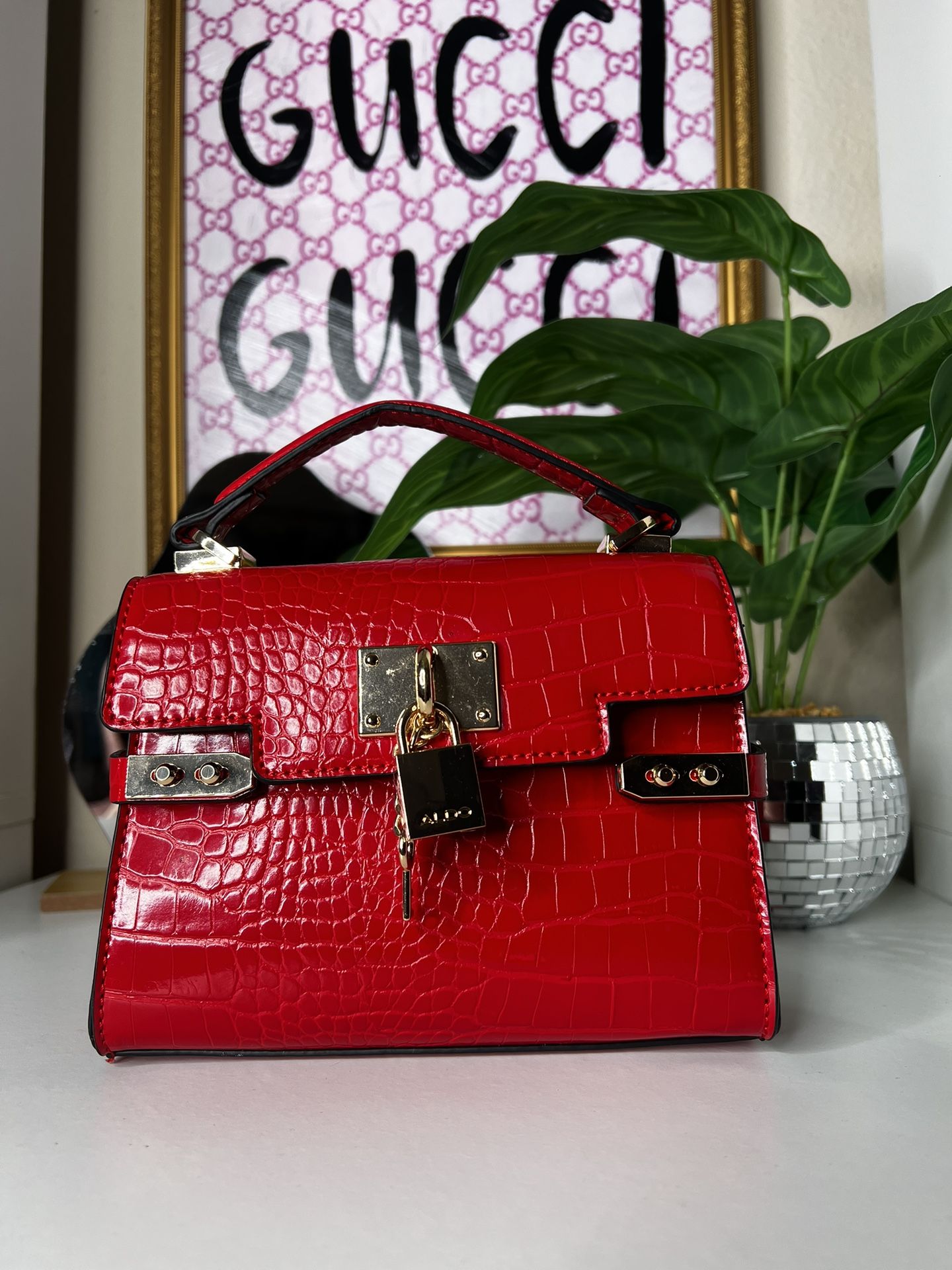 Aldo Red Mini Crossbody Bag Purse