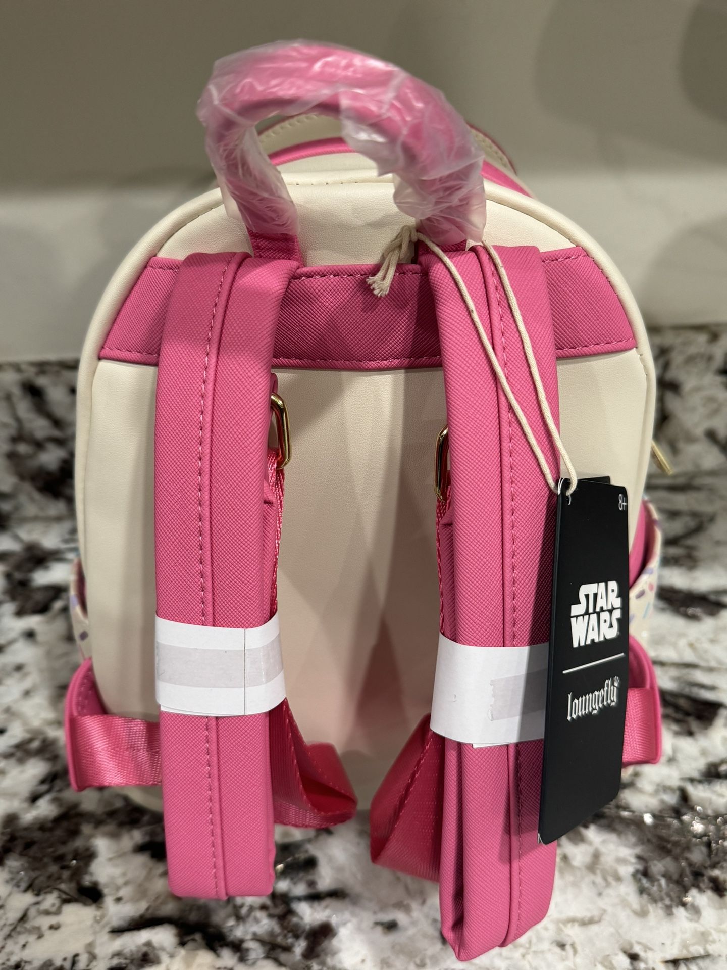 Loungefly Ice Cream Stormtrooper Kids Mini Backpack - Pink & Cream & Gold Star Wars Loungefly Star Wars Storm Trooper Ice Cream Cone  main image 3