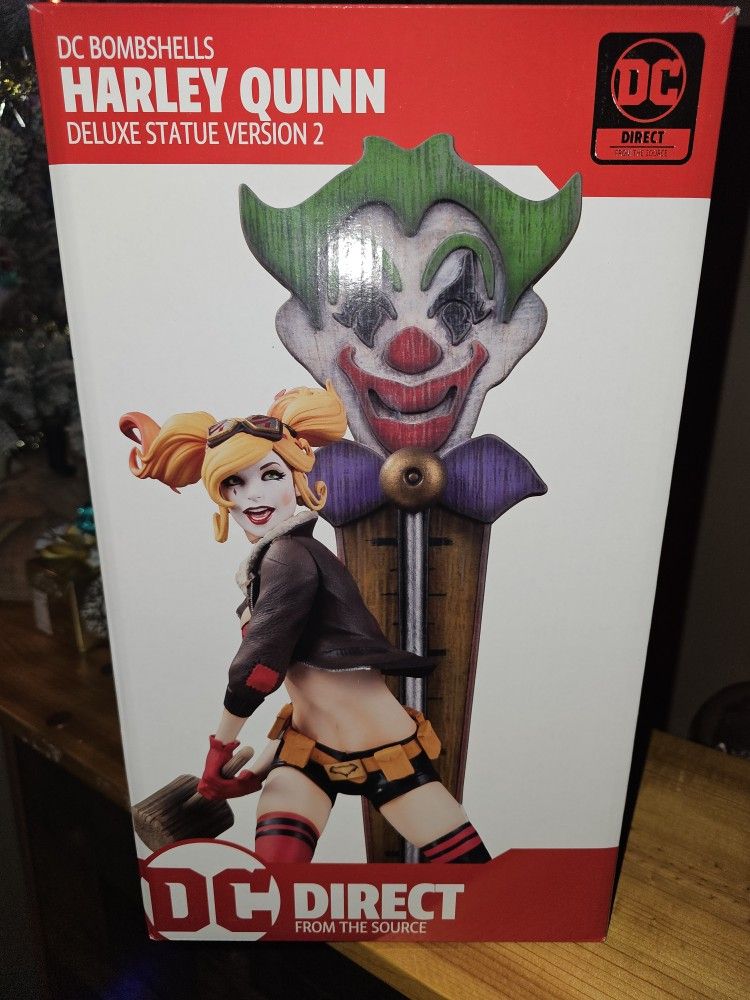 HARLEY QUINN DC Direct DC Comics Bombshells 13.5-Inch Limited 5004 DLX Statue