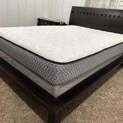 Mahogany Wood Bad  With New Mattress