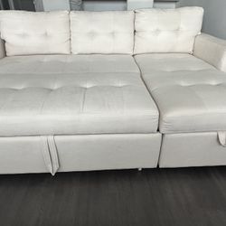 Sectional sofa sleeper with Storage Chaise - Pull Out