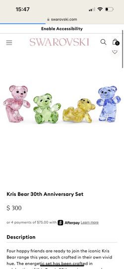 swarovski Kris Bear 30th Anniversary Set