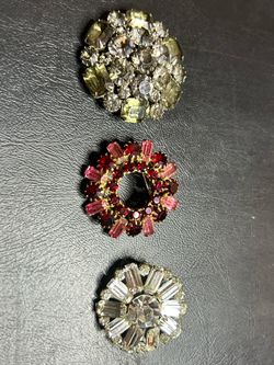 Vintage glass Brooches