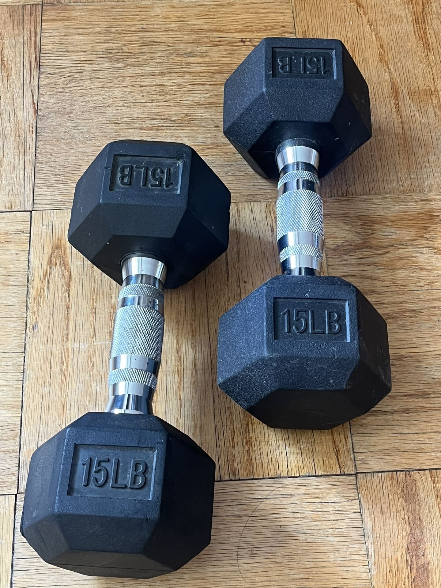 Two 15lbs Dumbbells 